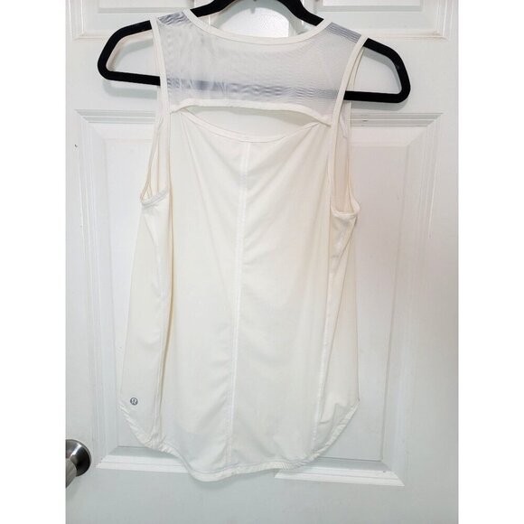 Lululemon Tank Top Mesh Back Ivory Size s - Picture 3 of 8